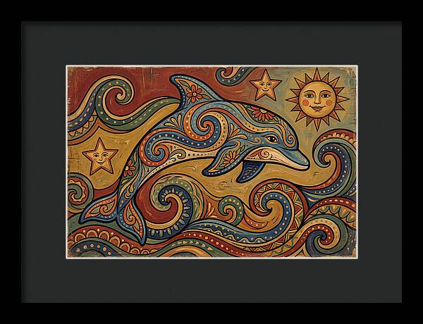 Dolphin Folk Art