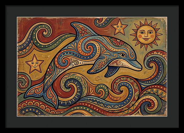 Dolphin Folk Art