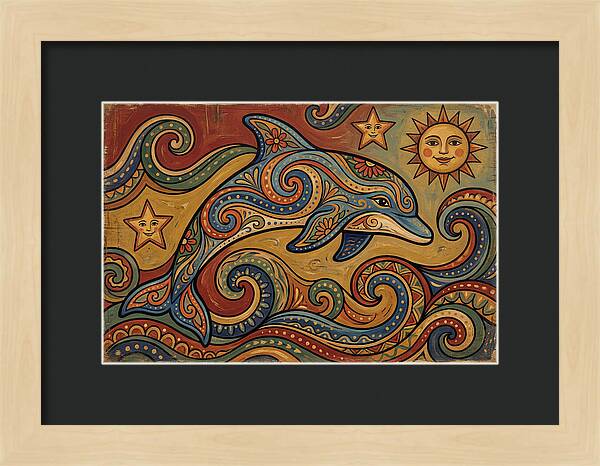 Dolphin Folk Art