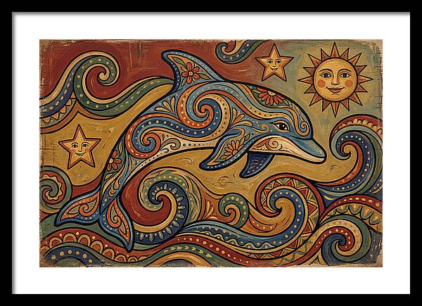 Dolphin Folk Art