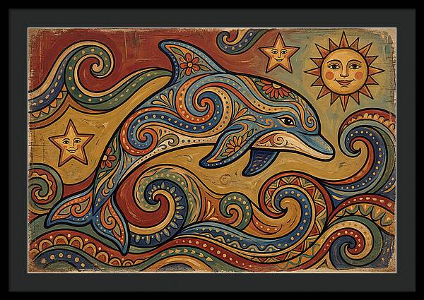 Dolphin Folk Art
