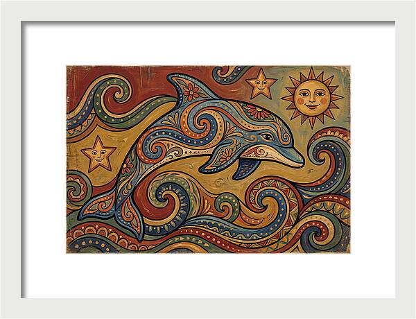 Dolphin Folk Art