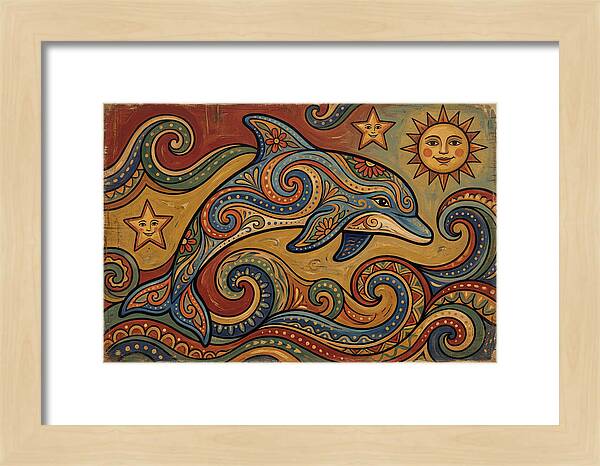 Dolphin Folk Art