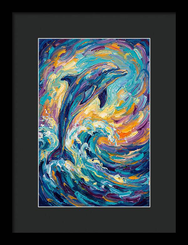 Dolphin In Vibrant Waves