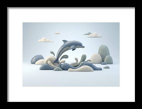 Dolphin Leaping From Ocean Waves