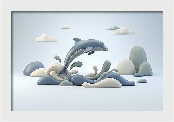 Dolphin Leaping From Ocean Waves