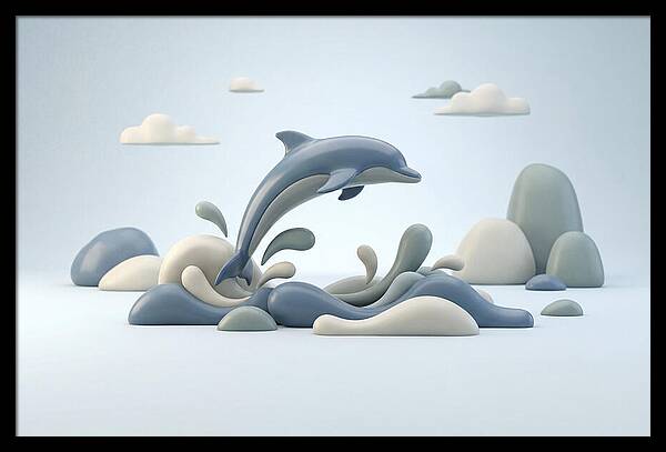 Dolphin Leaping From Ocean Waves