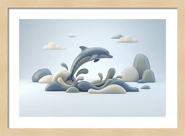 Dolphin Leaping From Ocean Waves