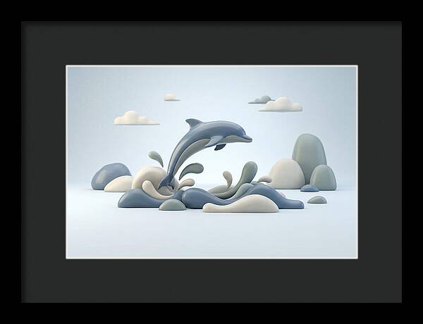 Dolphin Leaping From Ocean Waves