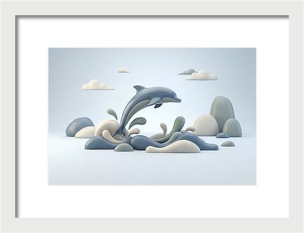 Dolphin Leaping From Ocean Waves