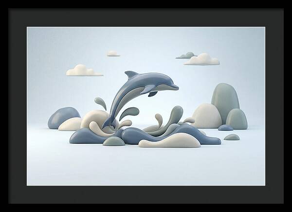 Dolphin Leaping From Ocean Waves