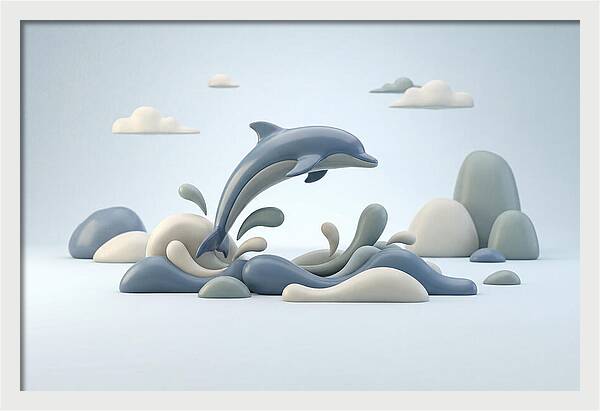 Dolphin Leaping From Ocean Waves