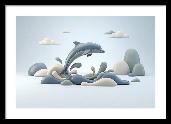 Dolphin Leaping From Ocean Waves
