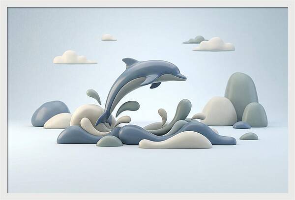Dolphin Leaping From Ocean Waves
