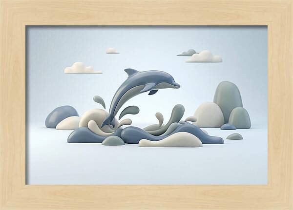 Dolphin Leaping From Ocean Waves