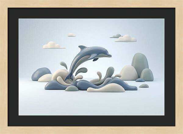 Dolphin Leaping From Ocean Waves