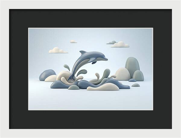 Dolphin Leaping From Ocean Waves