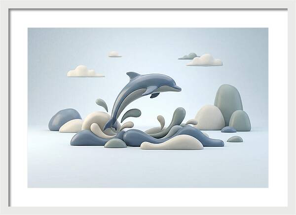 Dolphin Leaping From Ocean Waves