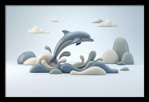 Dolphin Leaping From Ocean Waves