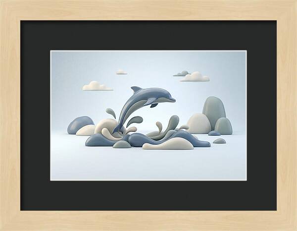 Dolphin Leaping From Ocean Waves