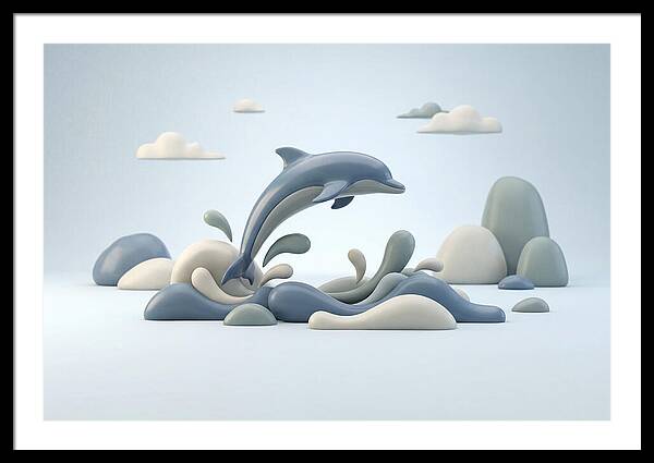Dolphin Leaping From Ocean Waves