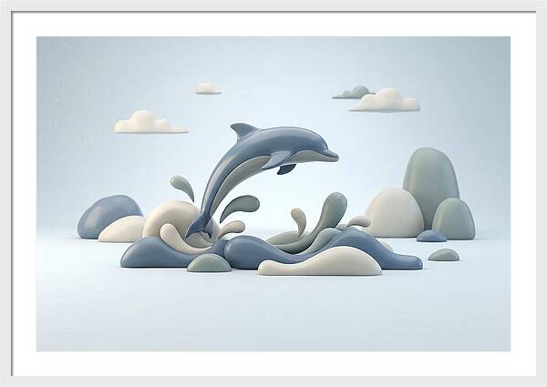 Dolphin Leaping From Ocean Waves