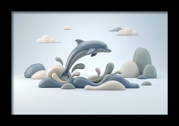 Dolphin Leaping From Ocean Waves