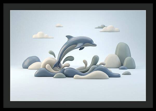 Dolphin Leaping From Ocean Waves
