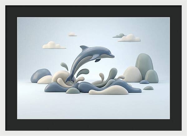 Dolphin Leaping From Ocean Waves