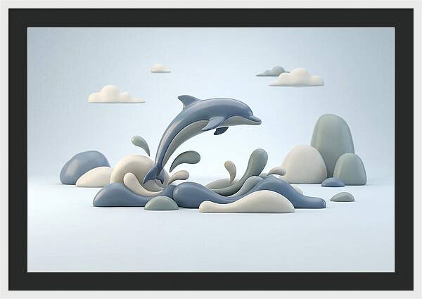 Dolphin Leaping From Ocean Waves