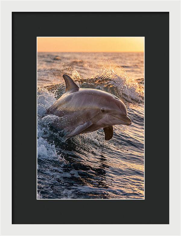 Dolphin Surfing The Waves