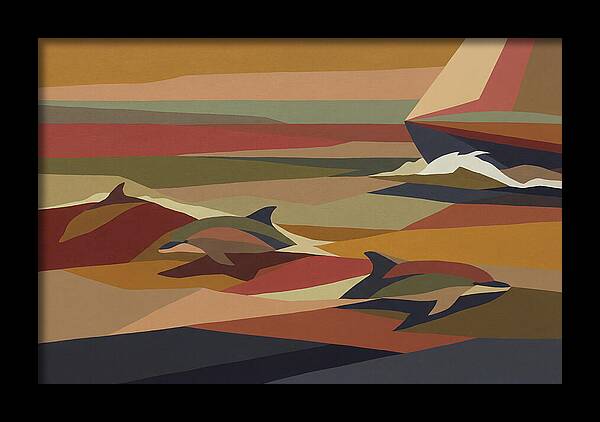 Dolphins Dancing In The Waves