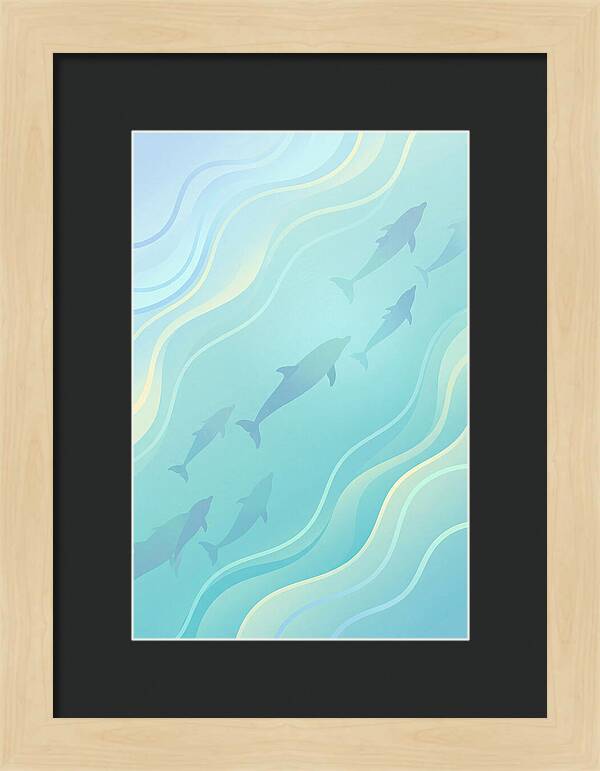 Dolphins Swimming In Tranquil Waters