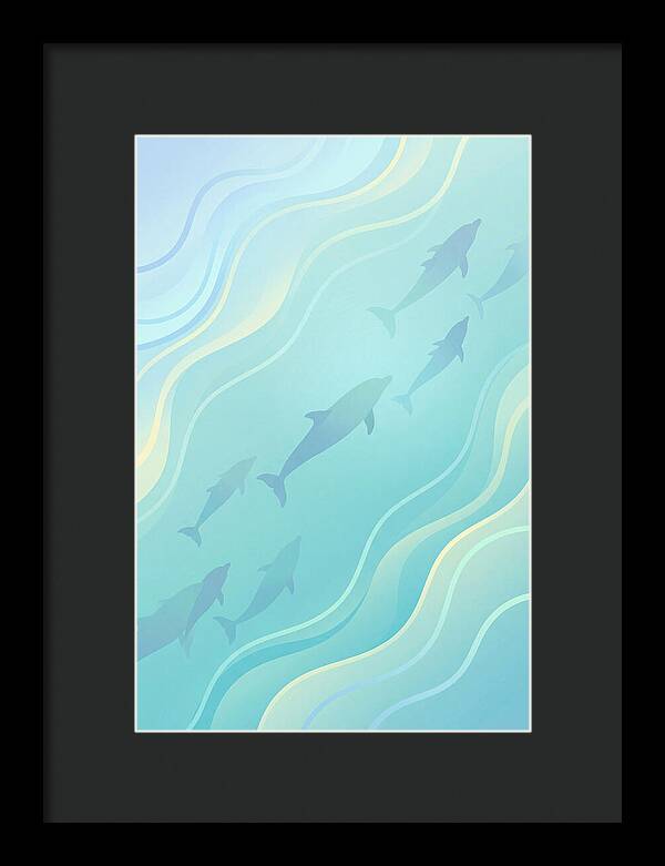 Dolphins Swimming In Tranquil Waters