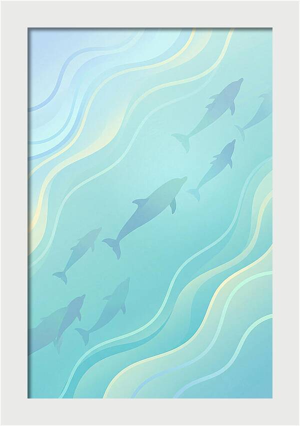 Dolphins Swimming In Tranquil Waters