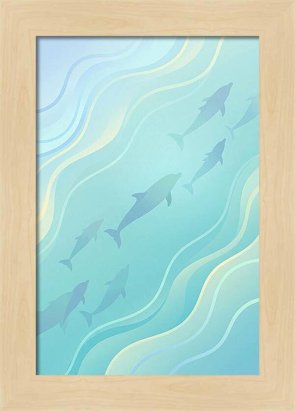 Dolphins Swimming In Tranquil Waters