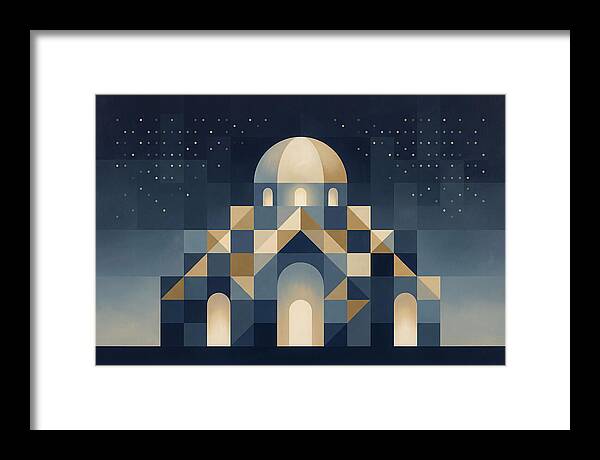 Domed Building Beneath Starry Sky