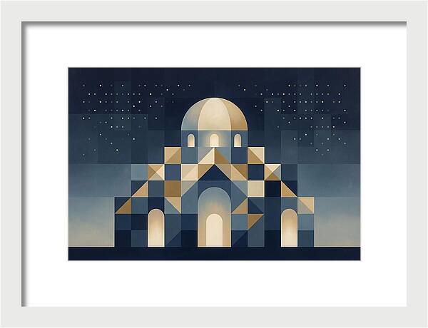 Domed Building Beneath Starry Sky