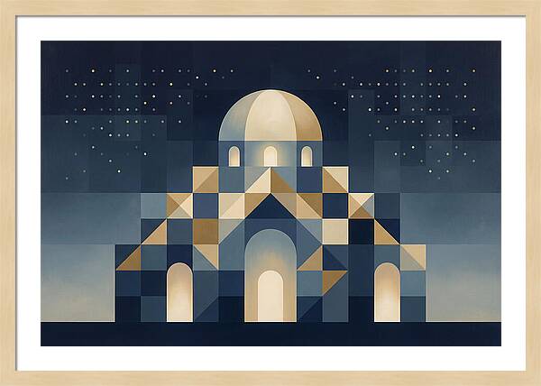 Domed Building Beneath Starry Sky