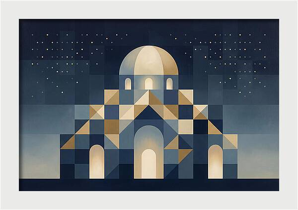 Domed Building Beneath Starry Sky