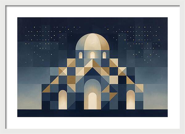 Domed Building Beneath Starry Sky