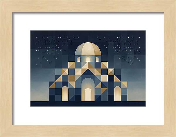 Domed Building Beneath Starry Sky