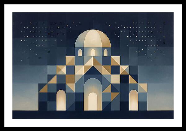 Domed Building Beneath Starry Sky