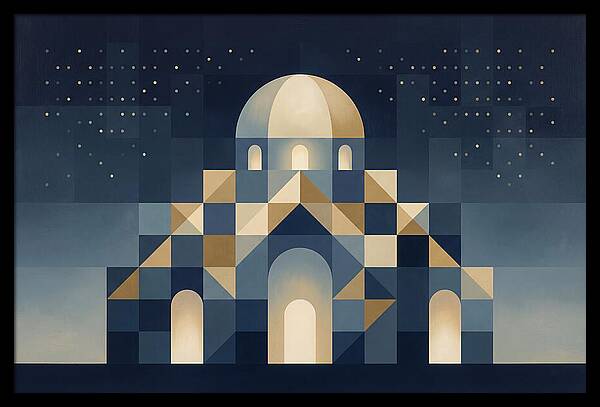 Domed Building Beneath Starry Sky