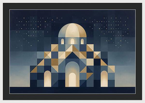 Domed Building Beneath Starry Sky