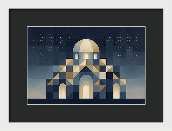 Domed Building Beneath Starry Sky