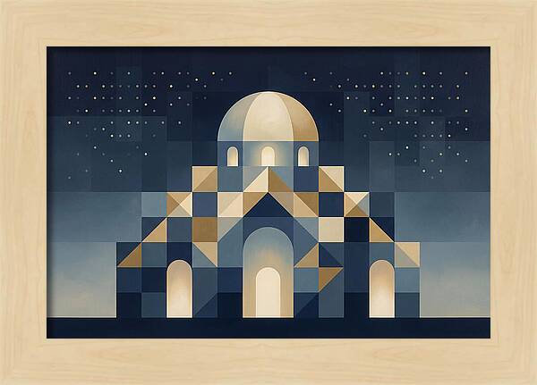 Domed Building Beneath Starry Sky