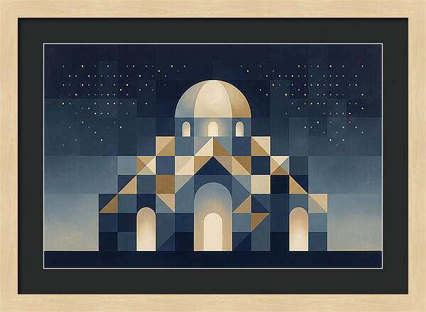 Domed Building Beneath Starry Sky