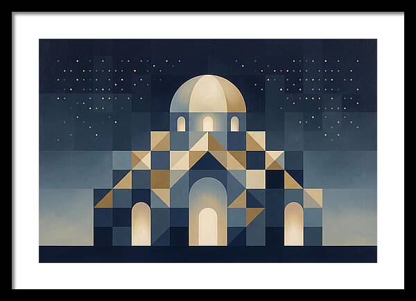 Domed Building Beneath Starry Sky