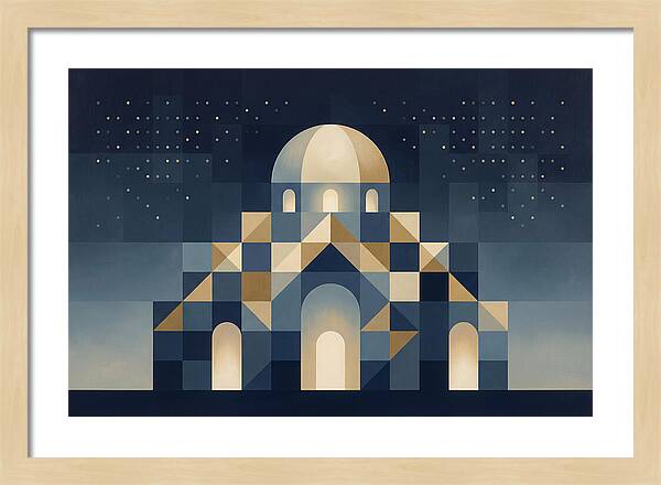 Domed Building Beneath Starry Sky